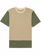 Mr P. - Colour-Block Cotton-Jersey T-Shirt - Green