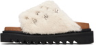 Toga Pulla White Fur Concho Slippers