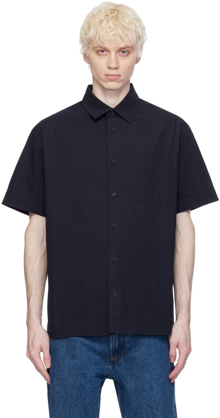 Photo: A.P.C. Navy Ross Shirt