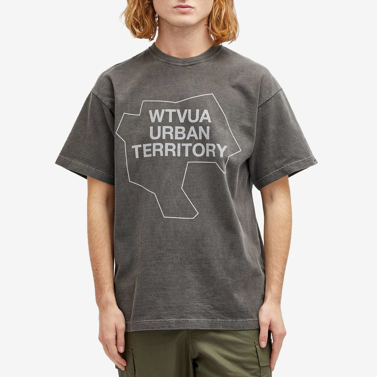 WTAPS Men's 04 Garment Dyed WTVUA T-Shirt in Black WTAPS