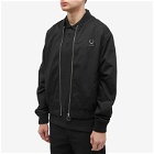 Fred Perry Men's x Raf Simons Printed Bomber Jacket in Black