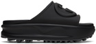 Gucci Black Interlocking G Slides