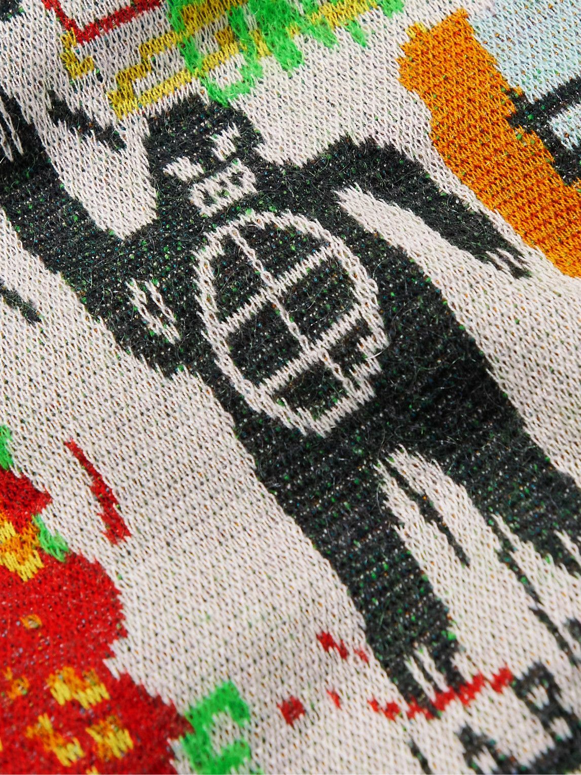 Wacko Maria - Jean-Michel Basquiat Cotton-Blend Jacquard Cardigan