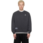 AAPE by A Bathing Ape Gray 'AAPENOW' Moonface Crew Neck Sweatshirt