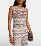 Missoni Zigzag sequined lamé top