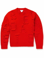 Bottega Veneta - Logo-Intarsia Wool-Blend Sweater - Red