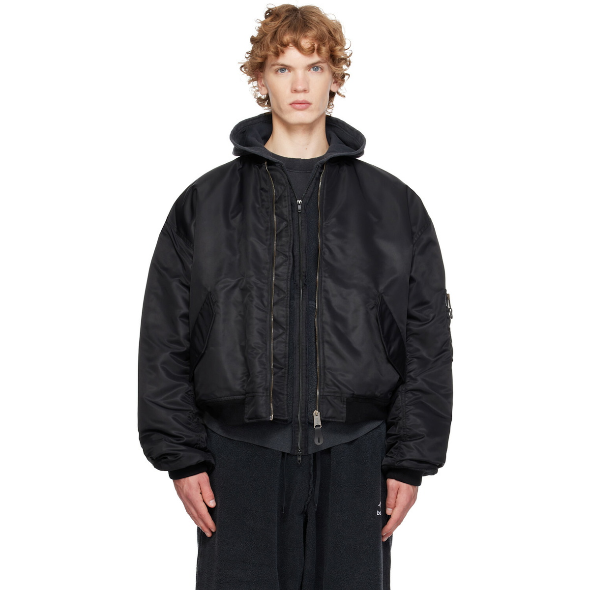Balenciaga Black Standard Bomber Jacket