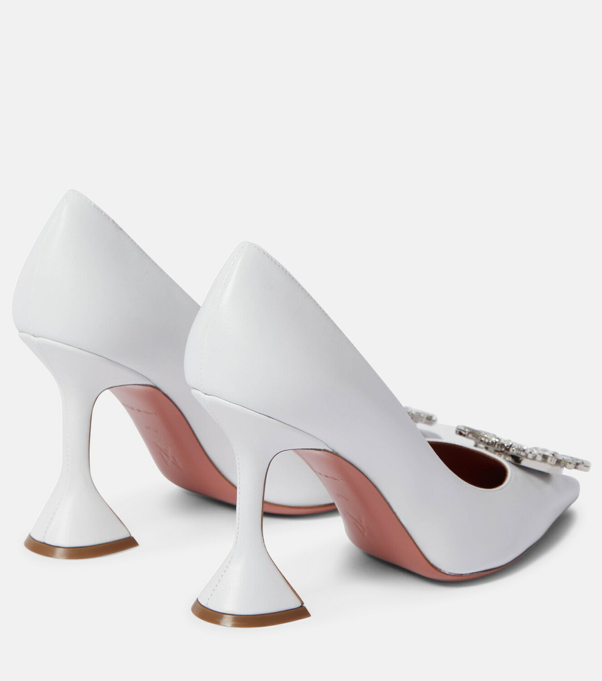 Amina Muaddi Begum embellished leather pumps