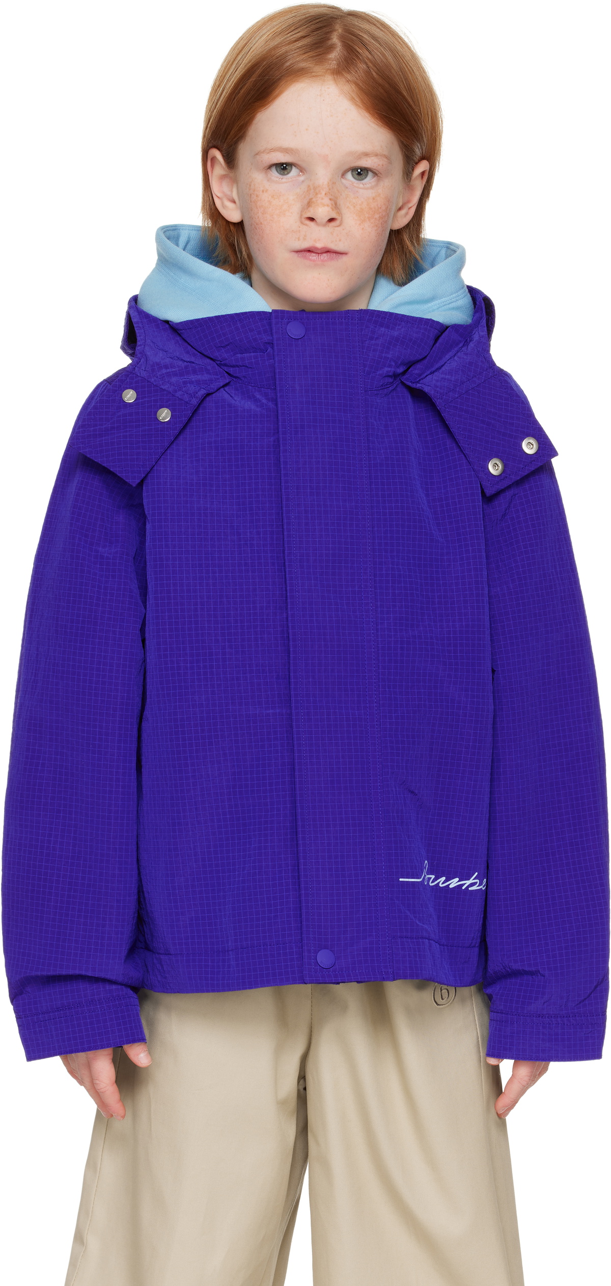Burberry Kids Blue Nylon Jacket
