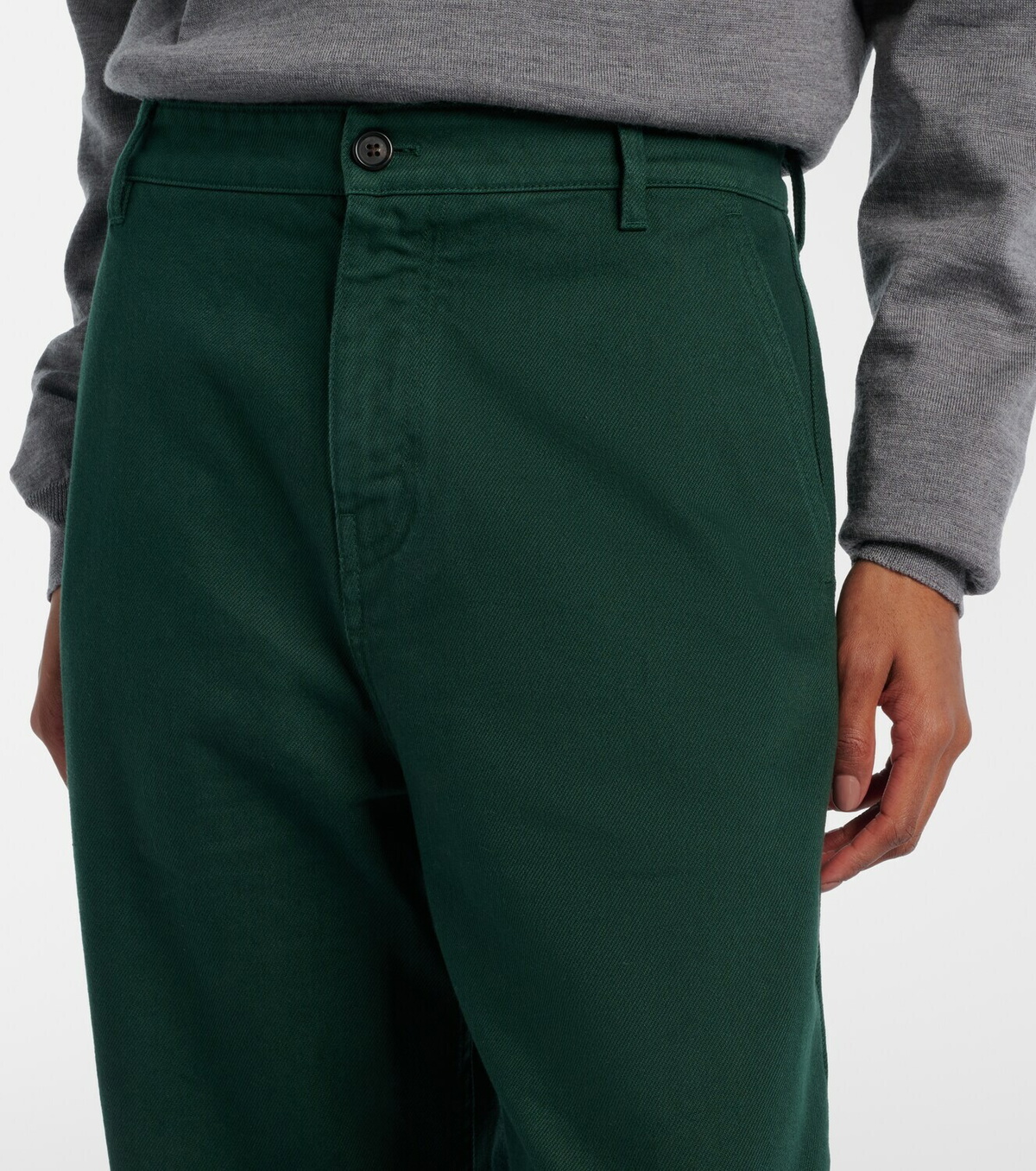 Miu Miu Cotton gabardine straight pants