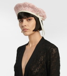 Gucci GG cotton crochet beret