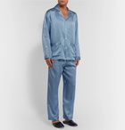 Zimmerli - Silk-Jacquard Pyjama Set - Blue