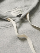Oliver Spencer Loungewear - Striped Cotton-Jersey Hoodie - Gray