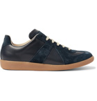 Maison Margiela - Replica Suede and Leather Sneakers - Men - Navy