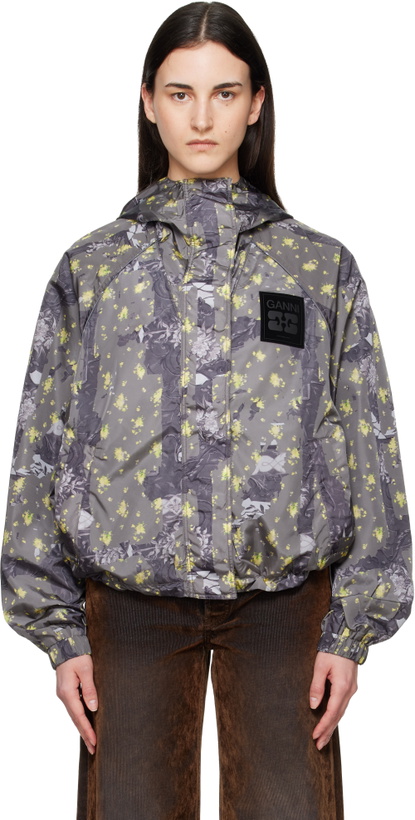 Photo: GANNI Gray Flowers Jacket
