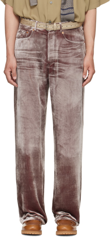 Photo: Magliano Pink Laser Flattone Silk Jeans