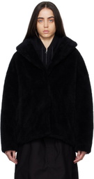 Yves Salomon - Meteo Black Shawl Collar Jacket