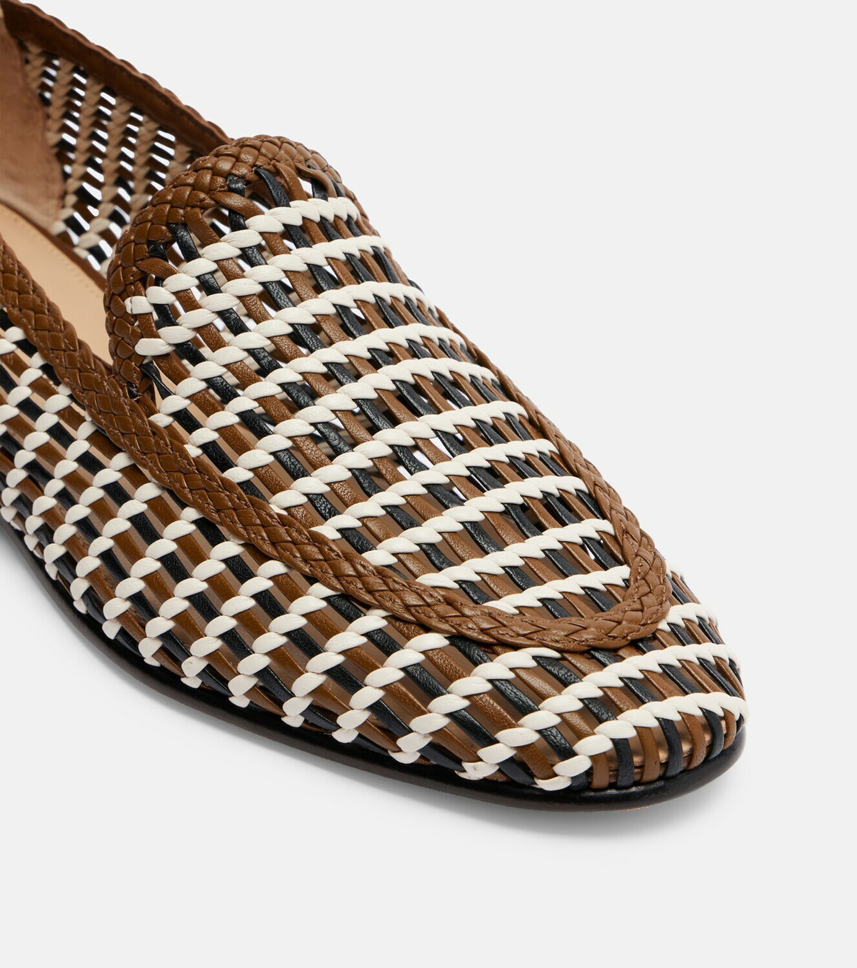 Veronica Beard Prilla woven leather loafers