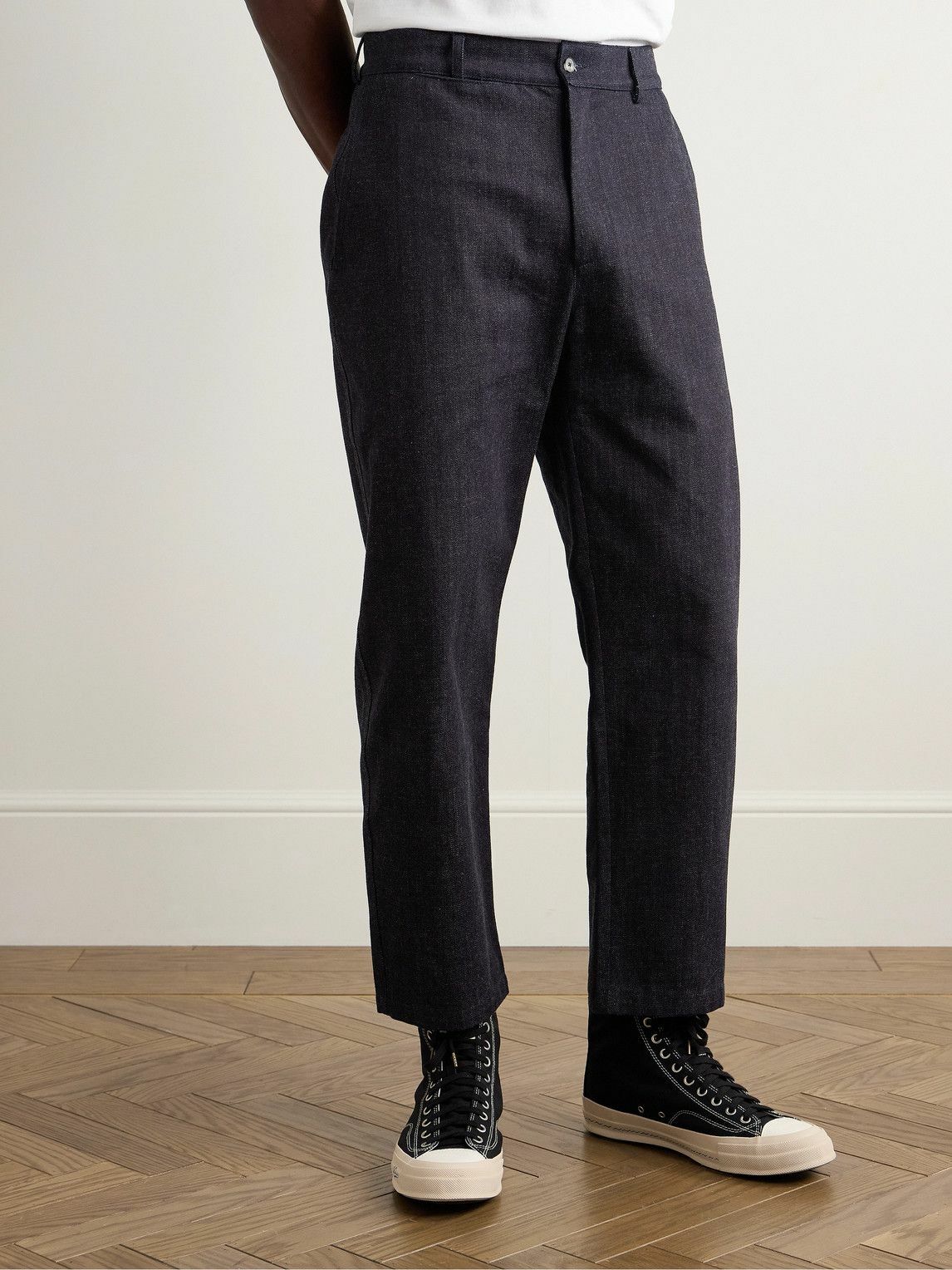 De Bonne Facture - Balloon Straight-Leg Denim Trousers - Blue