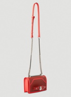 Jewelled Satchel Transparent Shoulder Bag in Red