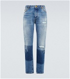 Moncler Genius - Distressed slim-leg jeans