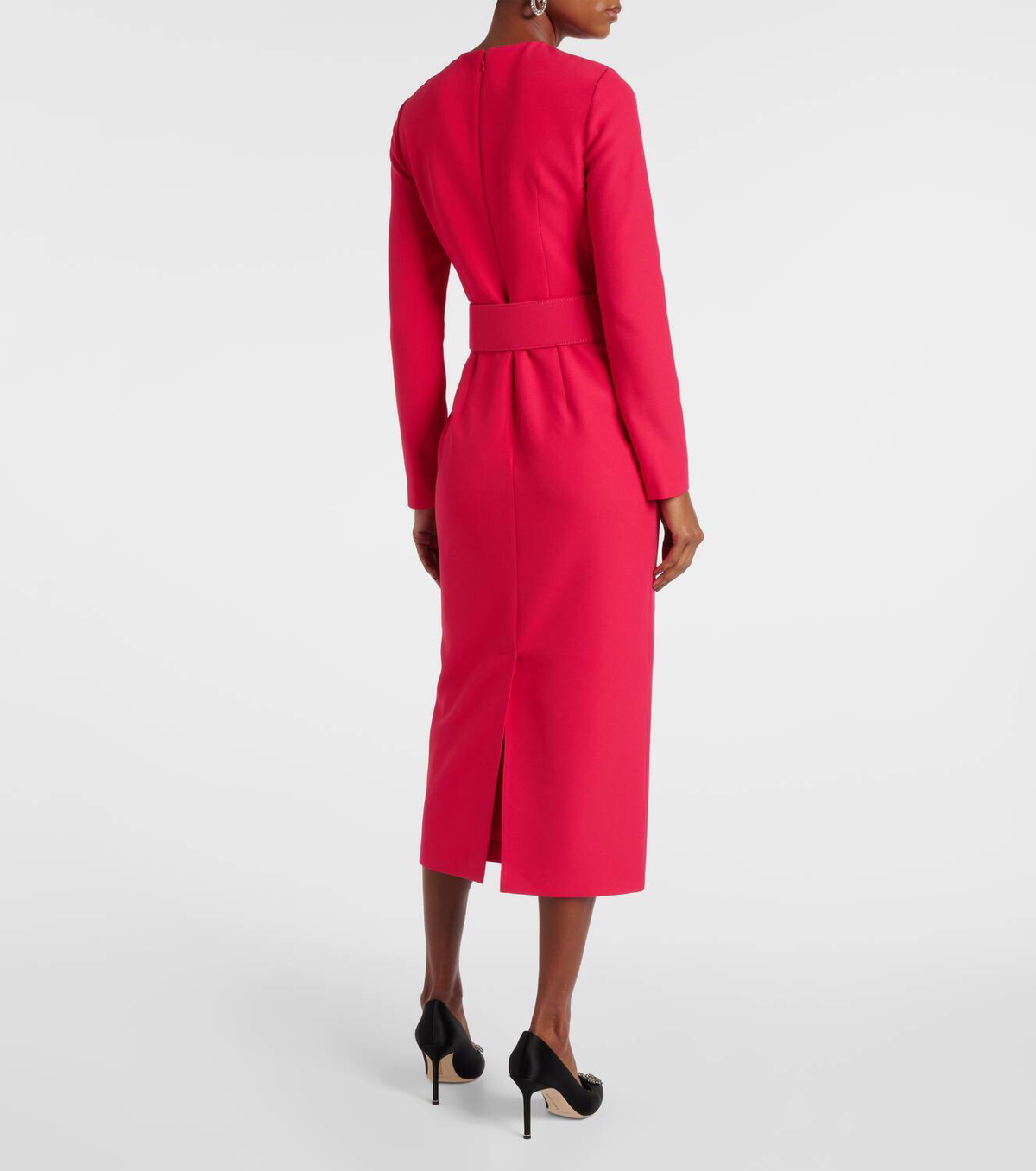 Safiyaa Belted midi dress