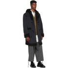 Yang Li Navy Oversized Duffle Coat