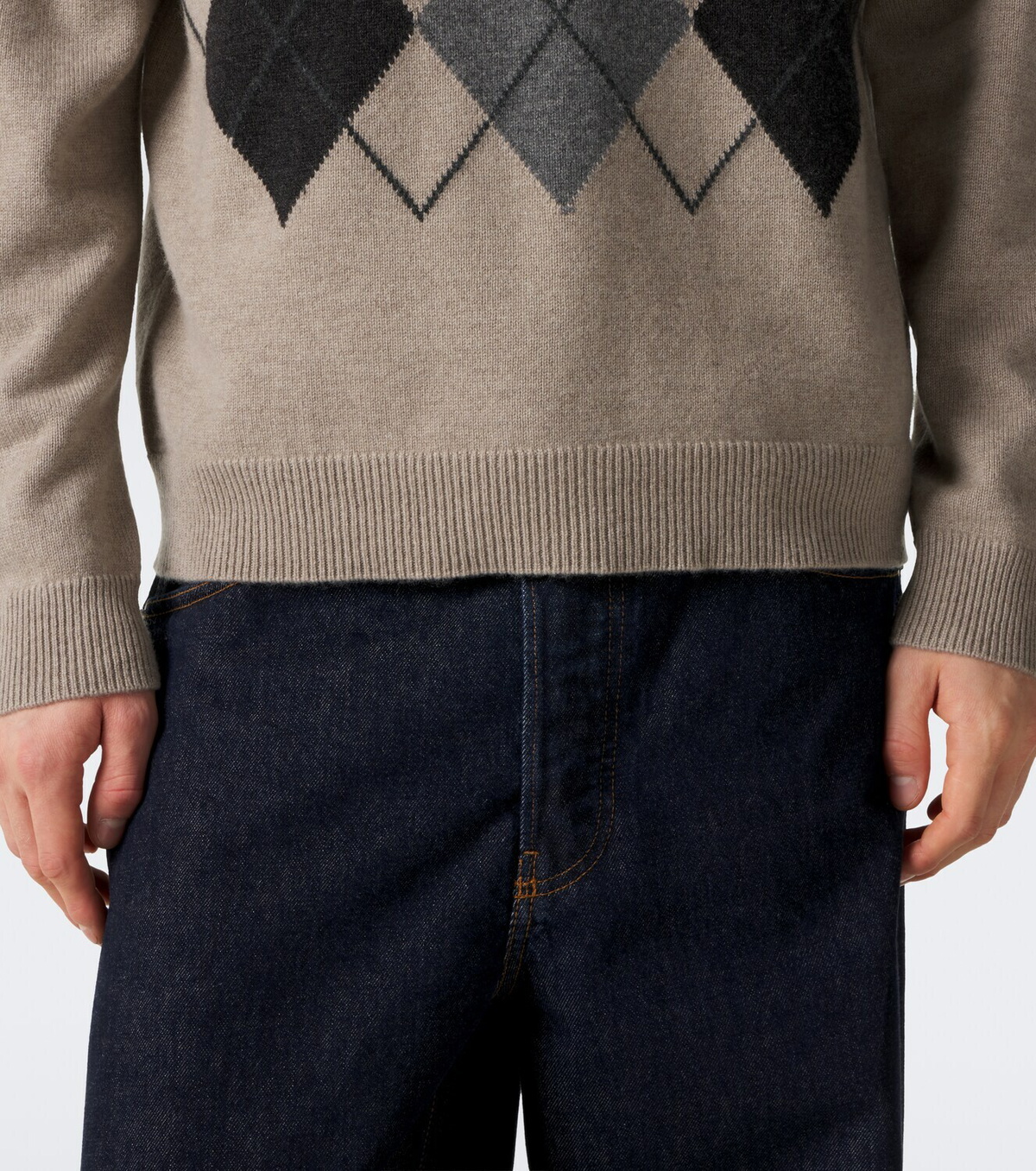 Arch4 Mr Hambley argyle cashmere sweater