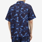 A Bathing Ape Men's Colour Camo One Point Vacation Shirt in Navy
