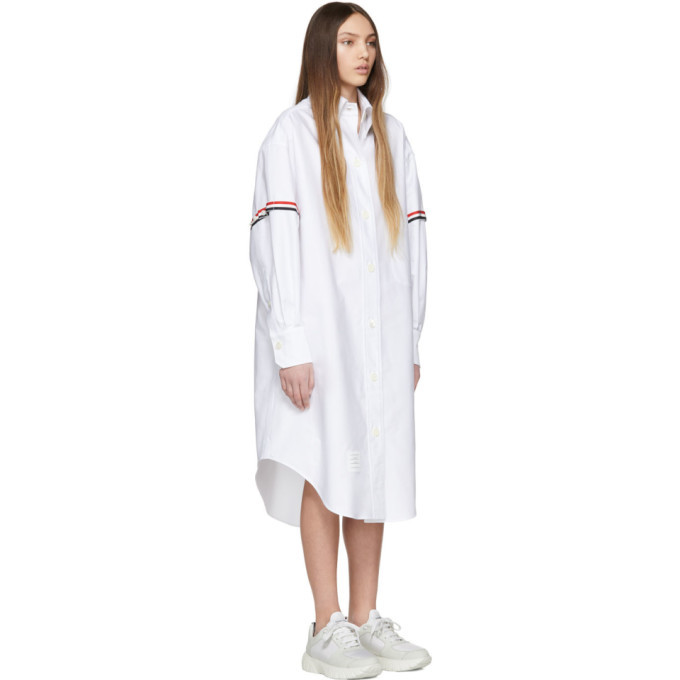 Thom Browne White Armbands Shirt Dress Thom Browne