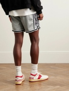 John Elliott - Vintage Varsity Straight-Leg Panelled Mesh Drawstring Shorts - Gray
