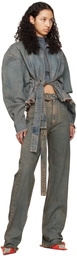 Jade Cropper Gray Wrap Belt Jeans