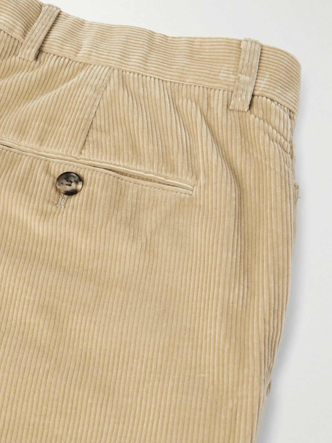 Loro Piana - Jarno Hamptons Straight-Leg Cotton-Corduroy Trousers - Neutrals
