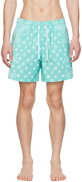 AMIRI Green Bandana Swim Shorts