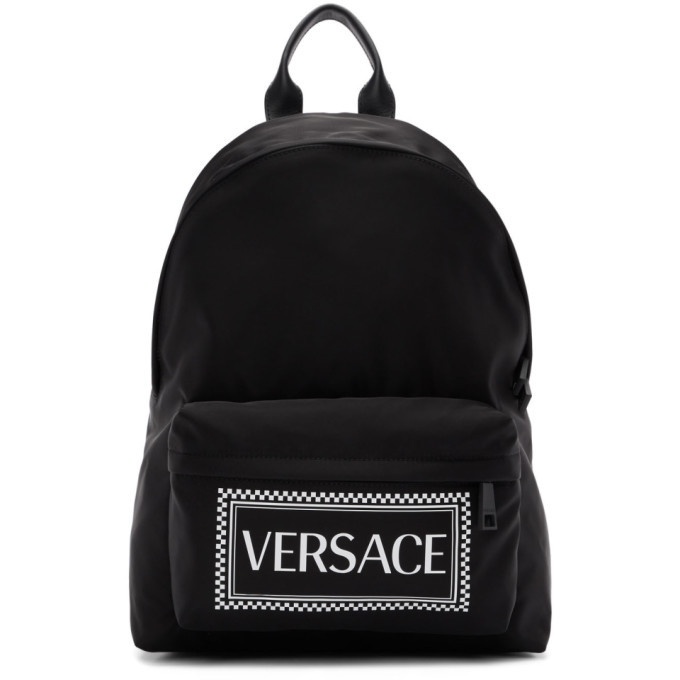 Photo: Versace Black Logo Backpack
