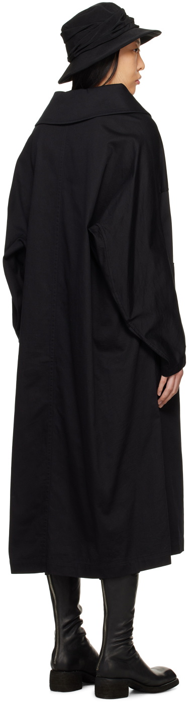 Y's Black Long Cape Coat