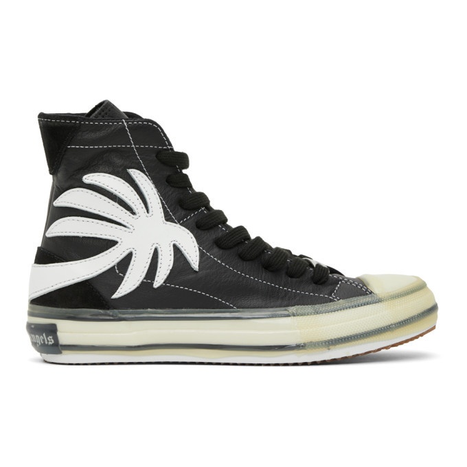 Photo: Palm Angels Black Palm Vulcanized High Sneakers