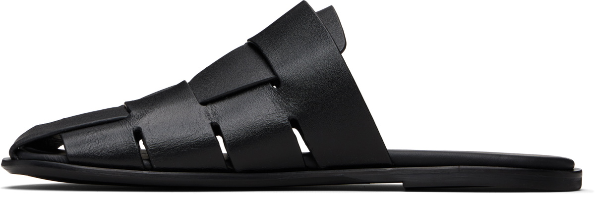 HEREU Black Dira Slim Slip-on Loafers