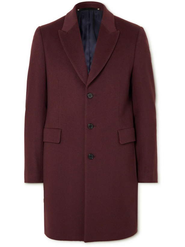 Photo: Paul Smith - Epsom Wool and Cashmere-Blend Felt Overcoat - Burgundy