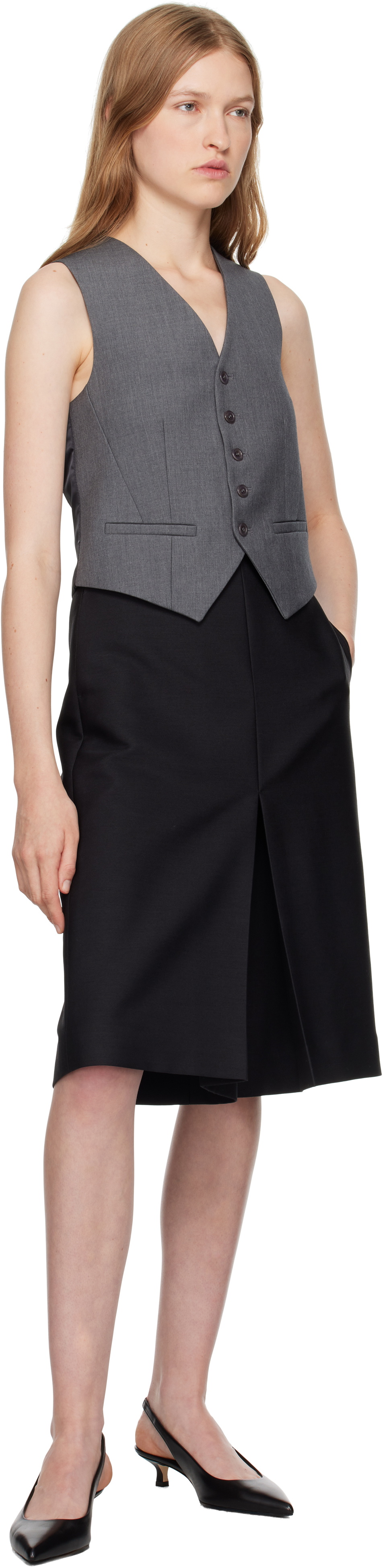 The Frankie Shop Gray Gelso Vest