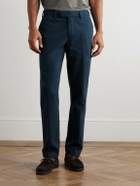 Thom Sweeney - Straight-Leg Cotton-Twill Trousers - Blue