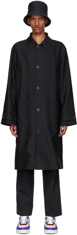 Photo: Valentino Black Wool Coat