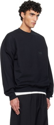 Y-3 Black Brushed Terry Crew Sweatshirt