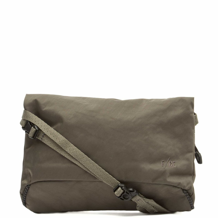 Photo: F/CE. Textured Twill Drawstring Sacoche Bag in Charcoal 