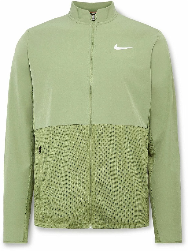Photo: Nike Tennis - NikeCourt Advantage Mesh and Shell Tennis Jacket - Green