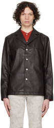 Séfr Brown Francis Faux-Leather Jacket