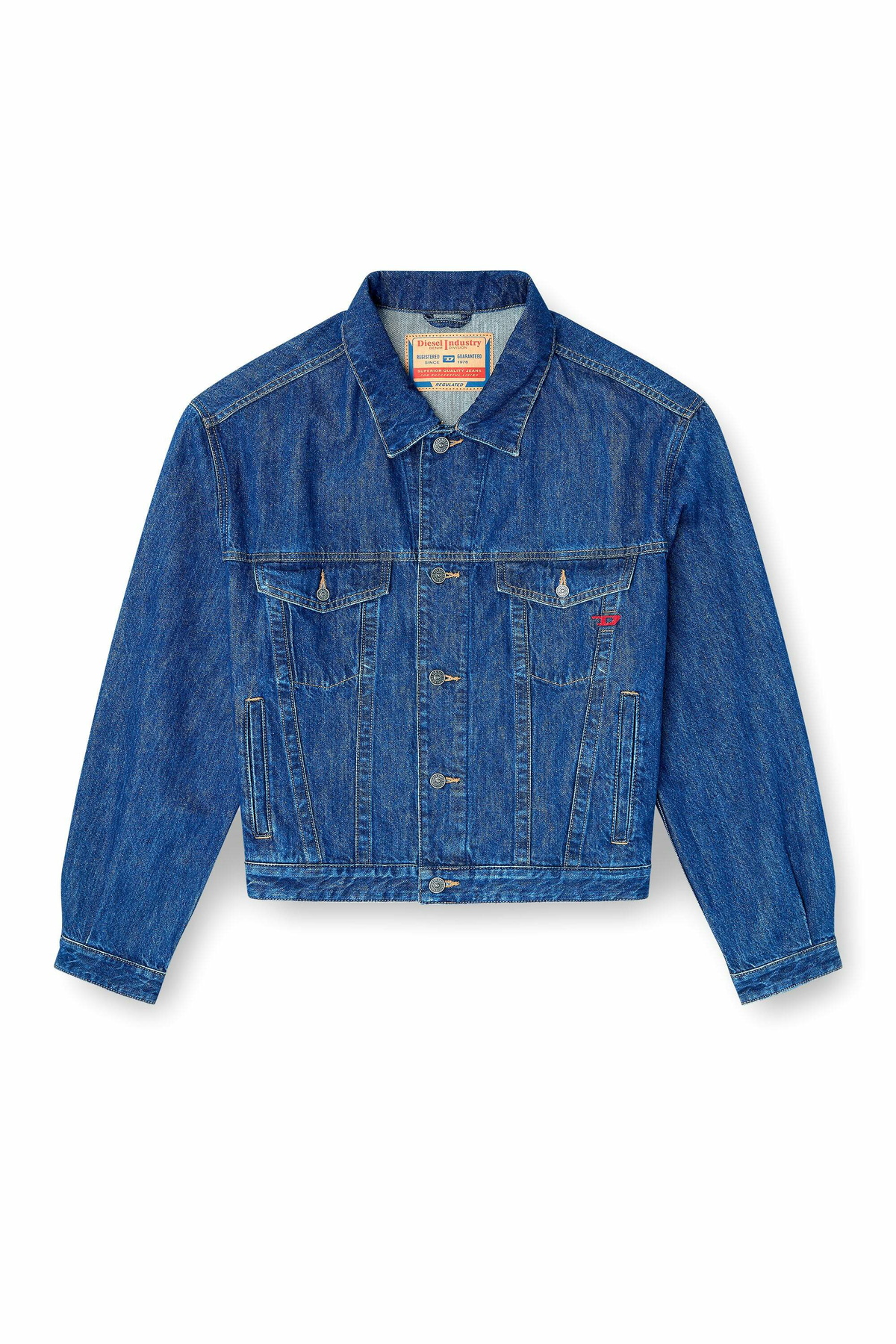 Diesel Trucker jacket in denim - Denim Jackets Mens in Blue