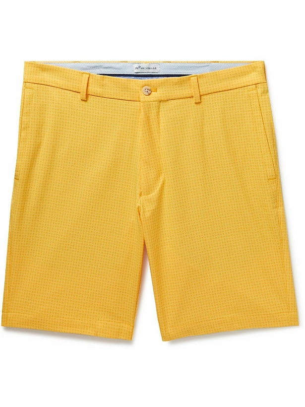 Photo: Peter Millar - Salem Slim-Fit Logo-Print Tech-Twill Golf Shorts - Yellow