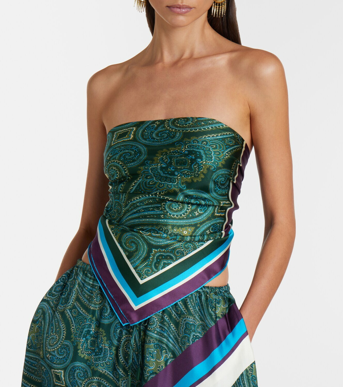 Alémais Joni printed silk twill scarf