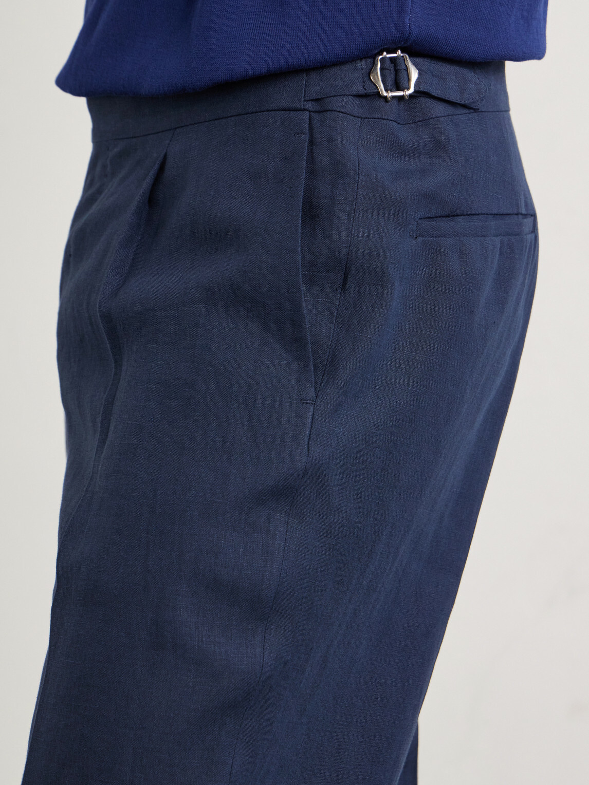 De Petrillo - Straight-Leg Linen Shorts - Blue